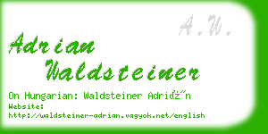 adrian waldsteiner business card